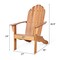 Costway Outdoor Adirondack Chair Solid Wood sturdy Patio Garden Furniture GrayNaturalWhite
